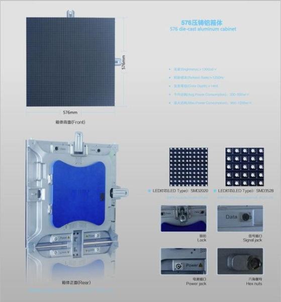 Programming IP65 High Brightness SMD 3 in 1 Outdoor SMD LED Display DIP P8 RGB 3535