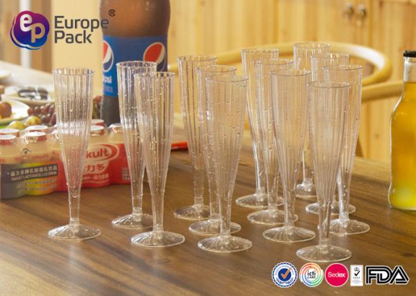 Food Grade Cute 160Ml 1 Piece Plastic Champagne Flutes Plastic Glasses For Parties