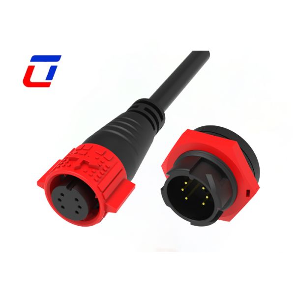 M19 6 pin IP67 male female connector dustproof water tight  connector For Signal
