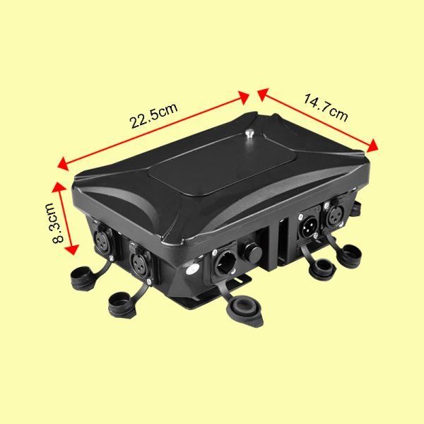 IP65 Xlr Connector 3 Pin Dmx Spliter for Outdoor Stage Lighting
