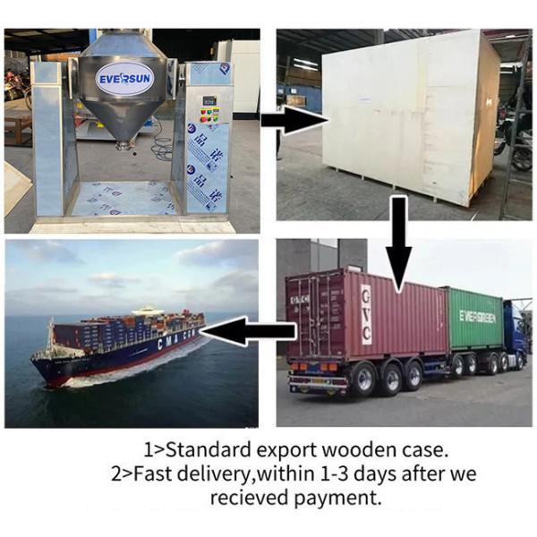 Continuous Tumbling Double Cone Blender Powder Mixer Machine For Minerals