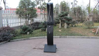 Black Strong Rattan Wicker Shower , Outdoor Beach Cane Shower