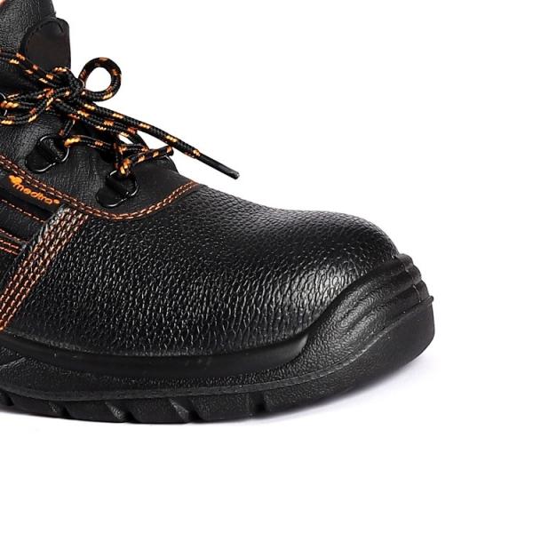 PU Leather Lace Up Closure Puncture Slip Resistance Sports Safety Shoes With Steel Toe