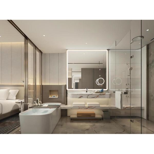 Luxury Hotel Bedroom E1 Grade Plywood Dyed Veneer Furniture Natural Marble Table Top Large Suites