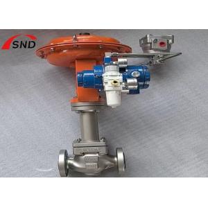 Válvula de control neumática OEM con bridas de acero inoxidable para control de