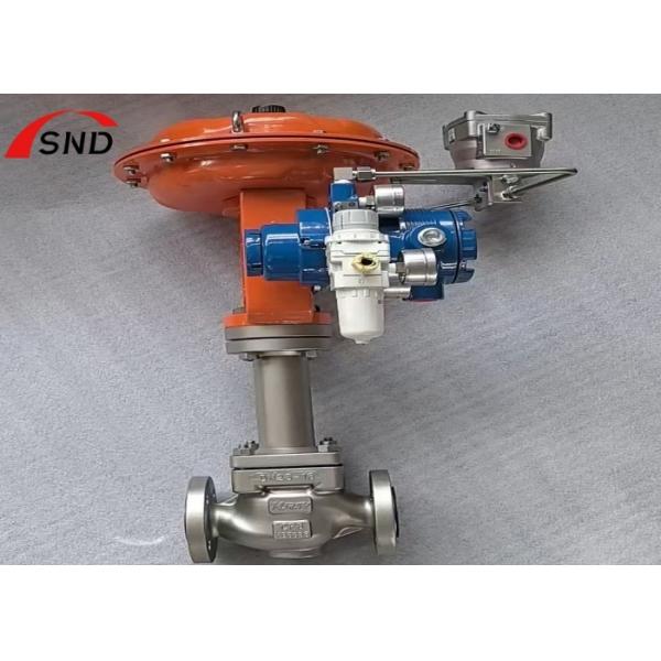 Válvula de control neumática OEM con bridas de acero inoxidable para control de flujo