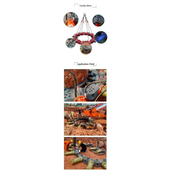 Big Crush Breaker Round / Square Hydraulic Concrete Pile Head Cutter