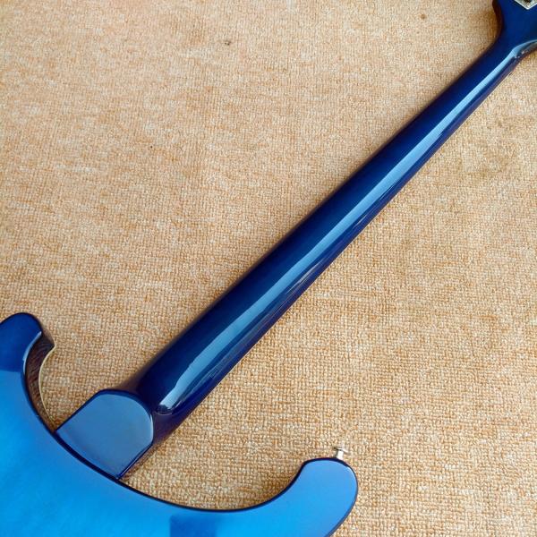 2017 Best Bass Top quality Rick 4003 model Ricken 4 strings Electric Bass guitar in blue color, Chrome hardware, Free sh