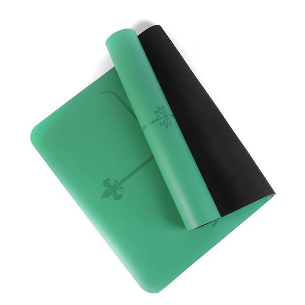 Natural Rubber Yoga Mat/Exercise Mats, Non toxic Rubber Super Grip Skid Resistance Gym Excercise Mat Body alignment line