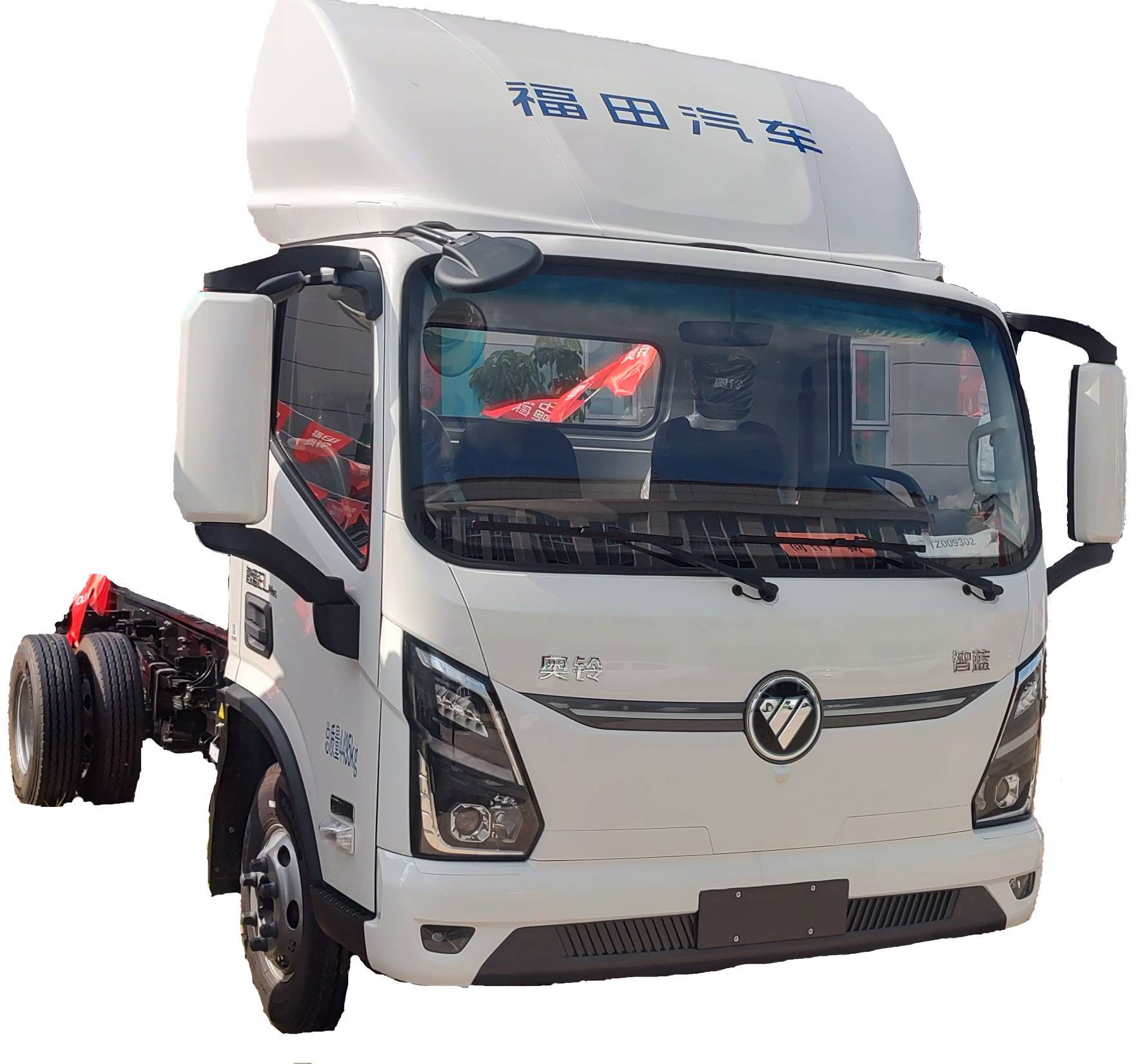 Large 140.15kwh Battery Low Operation Cost  Foton Ollin Zhilan El 4.2m Electric Cargo Truck