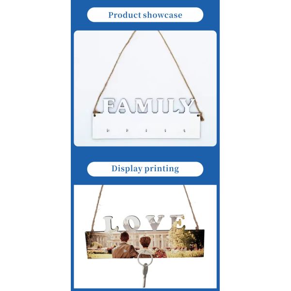 ZELOYAUT Wholesale Sublimation Blanks New Convenient Key Holder With Words for House Decor Novelty Hooks Personalized DIY Gift