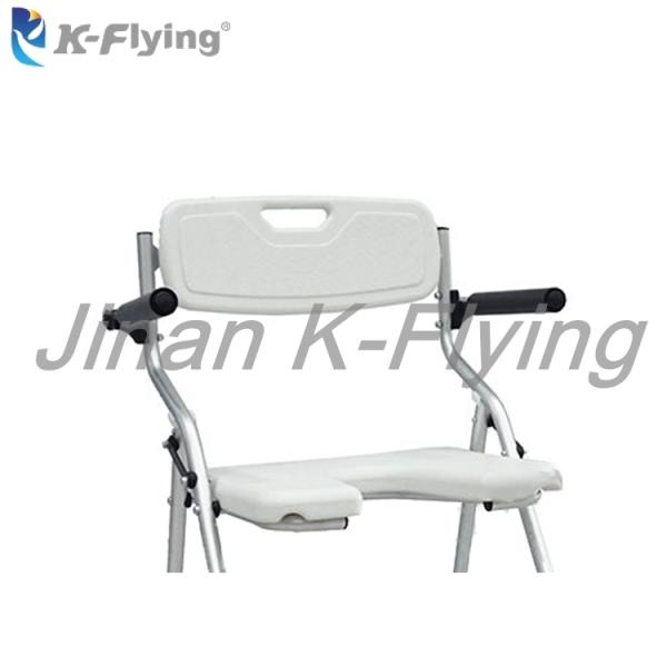 Movable Aluminum Foldable Elderly Disabled Commode Shower Chair