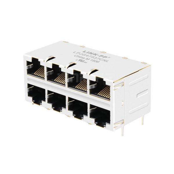 Belfuse 0833-2X4R-54-F Compatible LINK-PP LPJG47537CNL 100/1000 Base-T Without Led 2x4 Port Shielded RJ45 Board Mount Connector