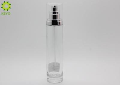 Serum Moisturizer Lotion Empty Skin Care Bottles With Silver Pump Clear Cap