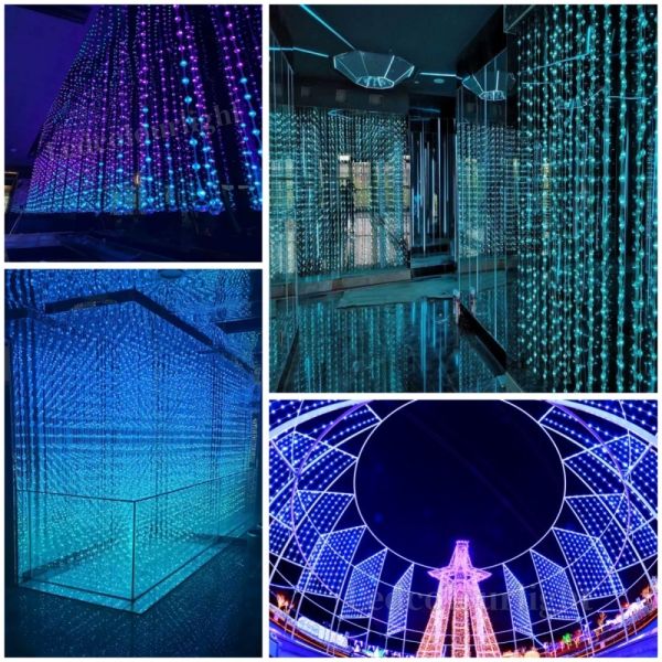 20mm DMX512 RGB Crystal Ball LED Pixel String Light with 360° Illumination