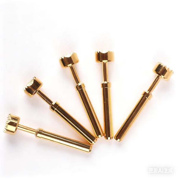 Customized Gold Plated Spring Test Probe with 1.90mm Pitch and 1.35mm/1.40mm Mounting Hole for PCB ICT Testing