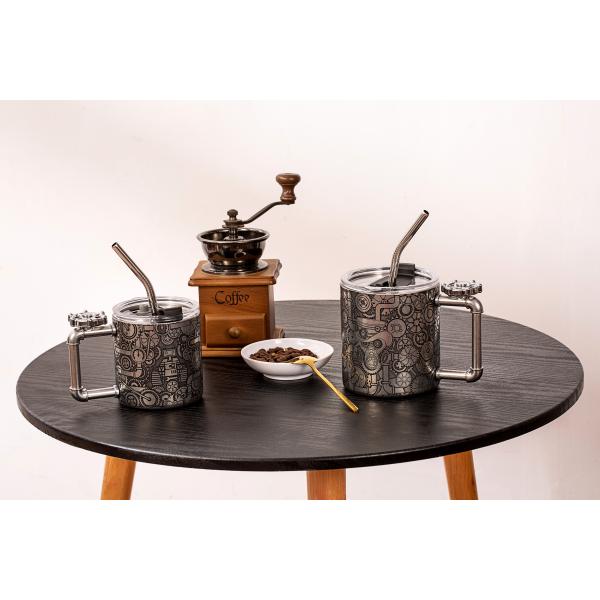 Нержавеющая сталь путешественная кофейная кружка офисная чашка для кофе