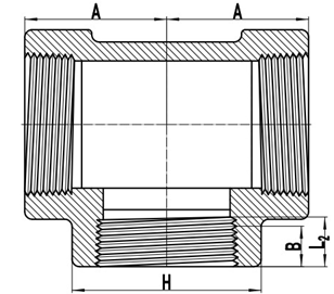 Штуцеры ASTM B467 C71500 никеля меди THD выковали продетый нитку прямой тройник