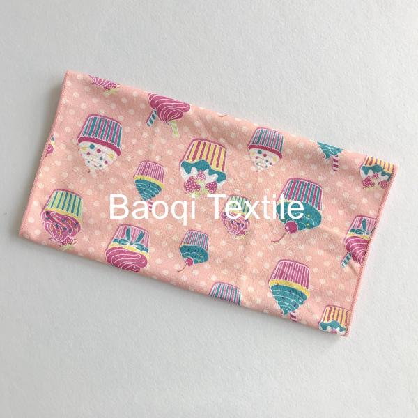Chinese single side printed 100% poly kitchen wipes，,microfiber cake towels  kitchen cleaning rags size 40cm*60cm