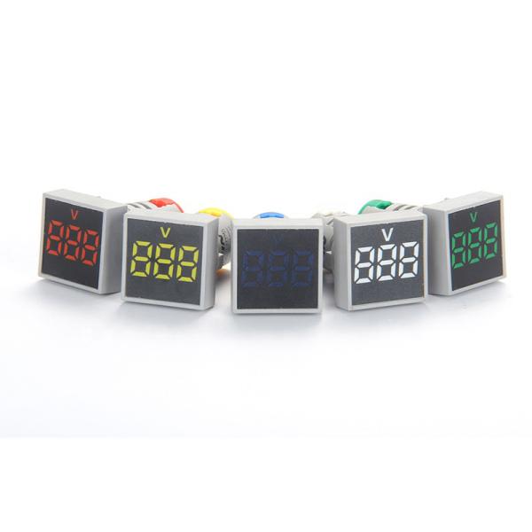 New Series 22mm 20-500V AC Digital Voltmeter Volt Meter Red Green Yellow Mini LED Indicator Panel Light