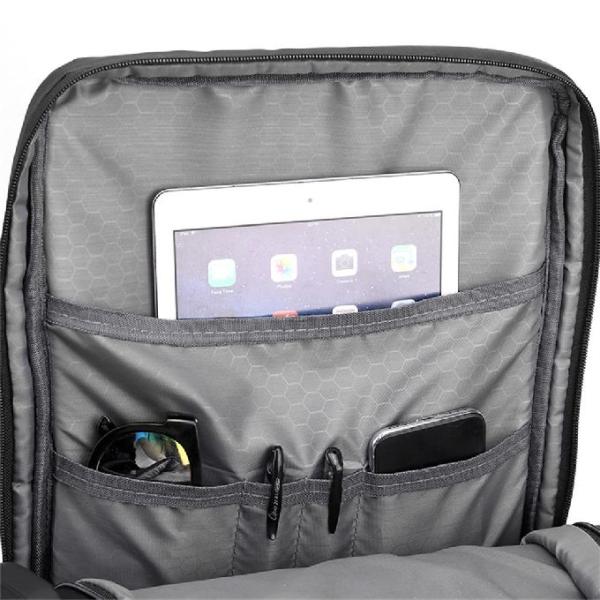 Mochila impermeable del ordenador portátil de los hombres con el puerto de la carga por USB