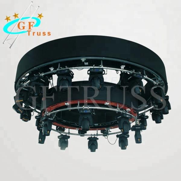 Outdoor Indoor Lightweight Aluminum Dj rotating round truss lifting stage truss for sale
