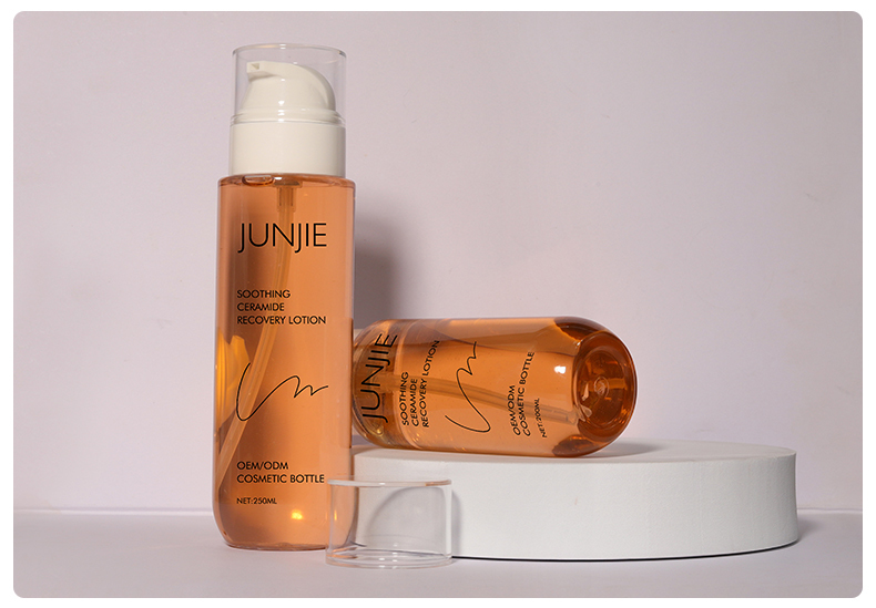 Custom Logo 200ml 250ml White Clear Thickened Bottle With White Lotion Pump For Body Oil Shampoo Conditioner