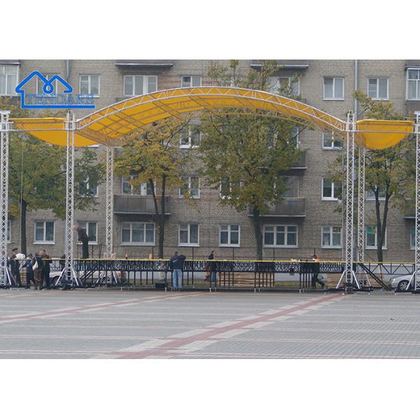 Наружная алюминиевая концертная сцена с изогнутой крышей