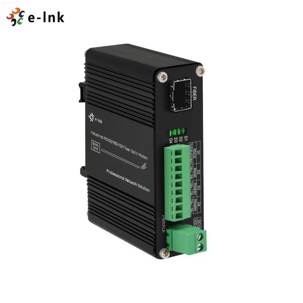 Industrial Serial to Fiber Media Converter RS232 RS485 RS422 Din Rail Fiber