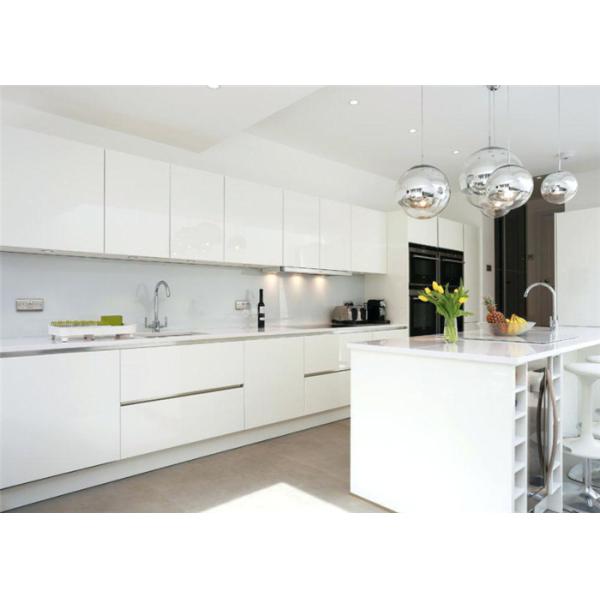 Waterproof MDF Kitchen Cupboards , DTC Hardware Wall Mounted Kitchen Cabinets