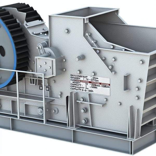 大容量ジョークラッシャーマシン 1-1000t/h ACモーター 75-275mm 排出