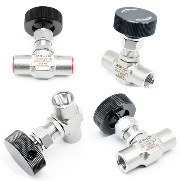 Игольчатого клапана двухсторонний 1/8 1/4 3/8 1/2 нержавеющей стали давления 3000psi AFK дюймов высокого