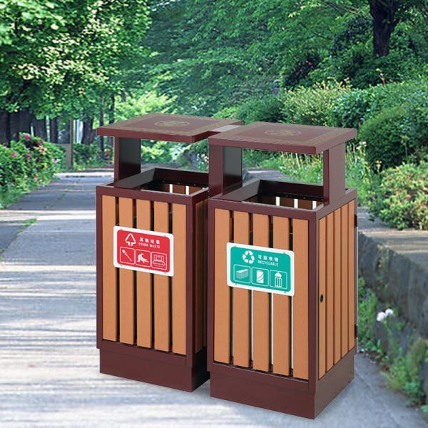 Public Cleaning Embedded Waste Outdoor Stainless Steel Recycling Bin