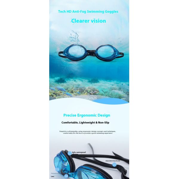 2025 New Model - Factory Customization Wholesale Professional Kids Anti-Fog UV Protection Swimming Goggles