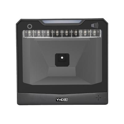 Scanner de bureau 1D omnidirectionnel 2D YHD-9500D de code barres d'USB Handfree