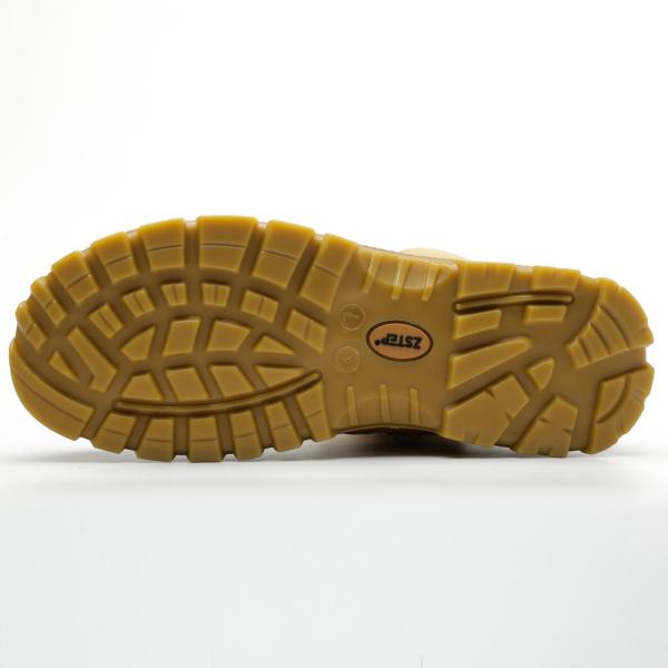 Wheat Genuine Leather Cowhide Steel Toe Security Boots ODM