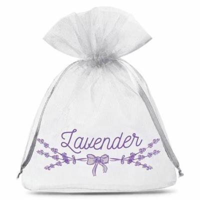 Custom Logo Printed Solid Organza Drawstring Dust Bag Mesh Gift Pouch