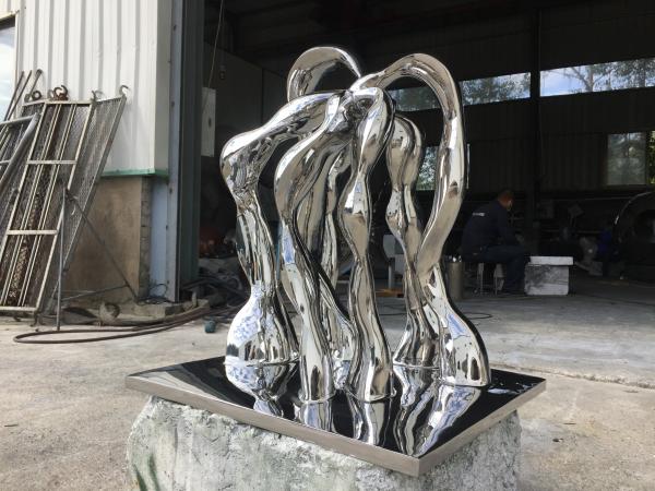 Contemporary Modern Abstract Sculpture , Stainless Steel Metal Lawn Ornaments