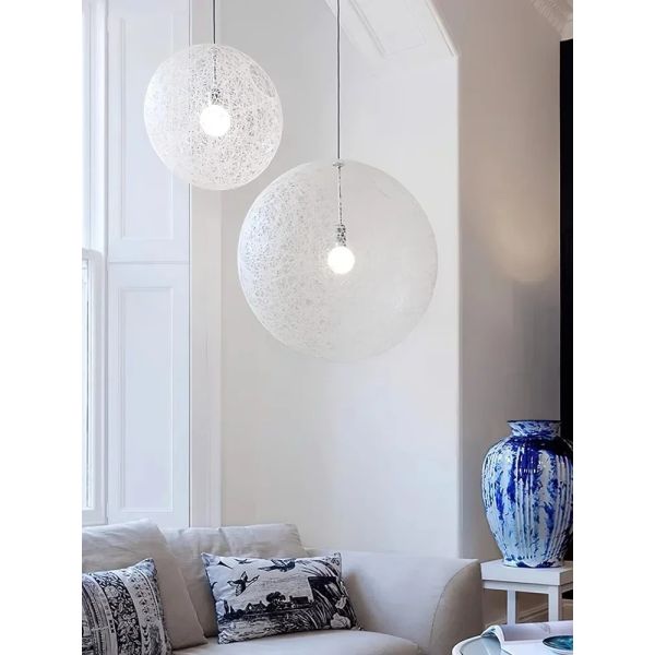 Loft Hanging Lamp Living Room Home Decoration Nordic Rattan Weaving Spherical Pendant light(WH-WP-145)