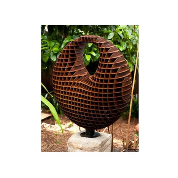 Скульптура Кортен украшения сота стальная, заржаветые скульптуры сада металла