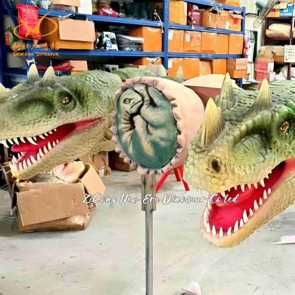 Tête de dinosaure décorative pour le restaurant à thème et le Jurassic Park