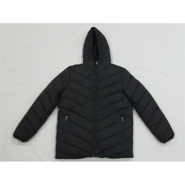 Lightweight Mens Black Hooded Puffer Jacket With Hood Mens Long Puffa Coats