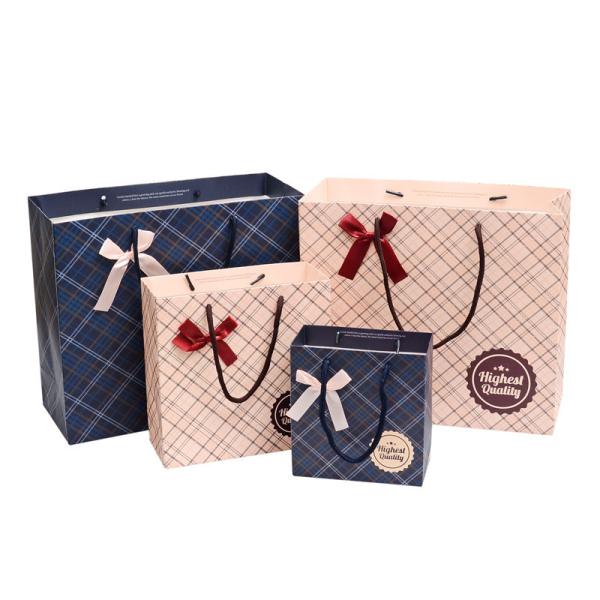 Sacos reciclados do presente do papel de embalagem do casamento com os punhos imprimíveis