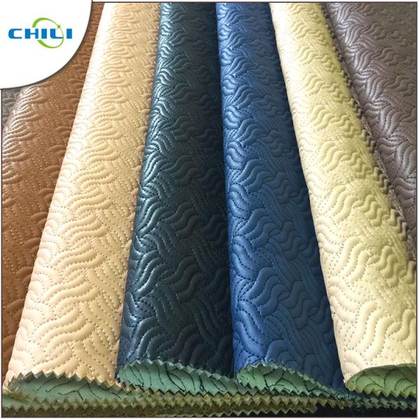 PVC Diamond Quilted Leather Fabric Vinyl Upholstery Printed Faux Snakeskin