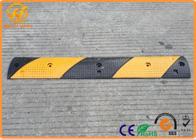 Parking Stops Rubber Speed Cushions ,  Road Safety Black Portable Speed Humps