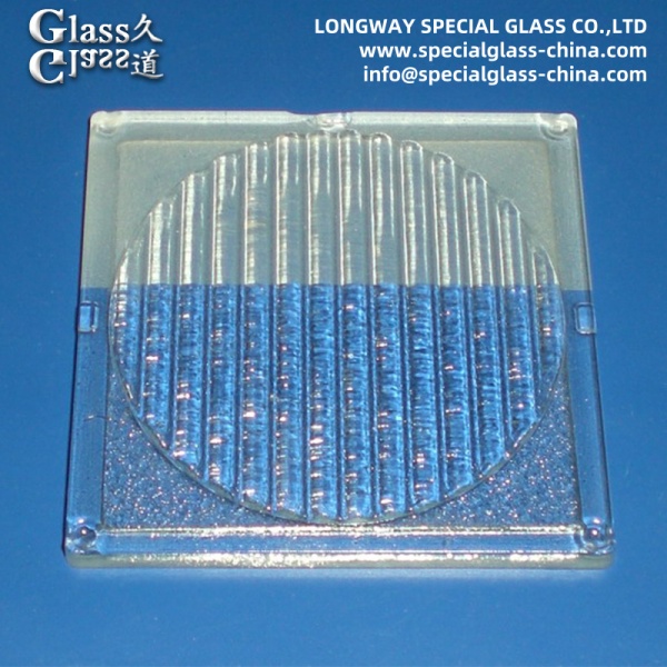 Surface de sablage verre linéaire Lentille lumineuse projecteur Couverture en verre