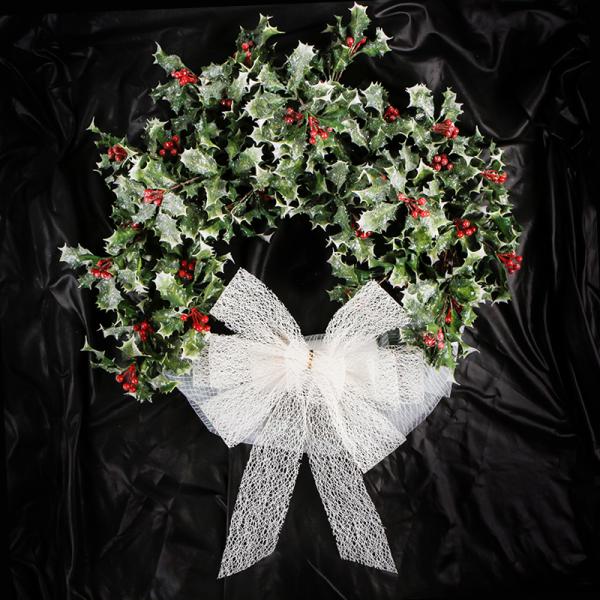 Sustainable MSD Mesh Ribbon Wreath for Holiday Decoration and Bouquet Packaging 15cm