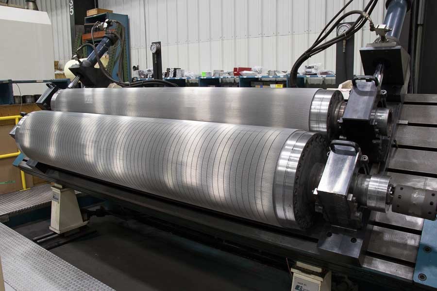 Tungsten Carbide Coated Corrugated Roller 48CrMo Alloy Steel Industrial Roller