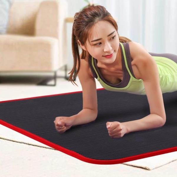 Tasteless Non Slip 10MM Thicker 183cmX61cm Nbr  Exercise Mats For Fitness Pilates Workout