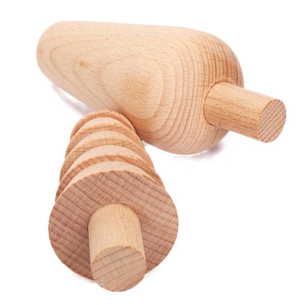 L'arc-en-ciel 35.5cm a coloré le grand bébé en bois de blocs constitutifs